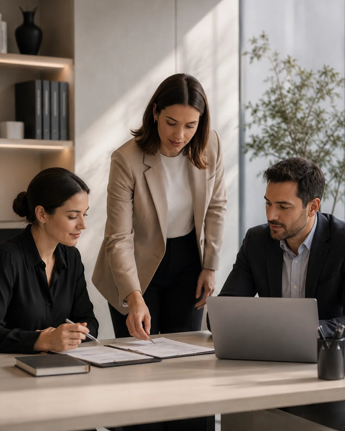 NORIVO LTD administrative support team reviewing business documents